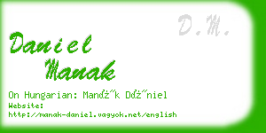 daniel manak business card